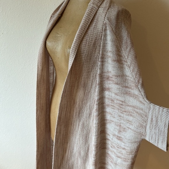 Zadig & Voltaire Deluxe O/S Cozy Cream Open Front Cardigan long w/ short sleeve - Picture 8 of 9